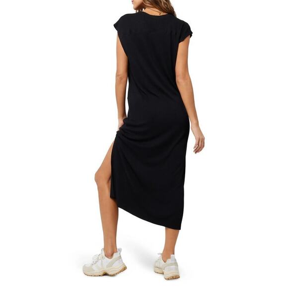 l*space Robyn Black Notch Neck T-Shirt Dress S - Picture 3 of 11